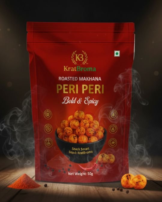 KRATBROMA PERI PERI ROASTED MAKHANA – 50g